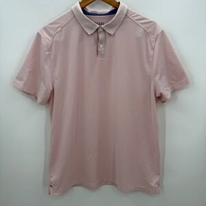 Rhone Commuter Polo Shirt Mens XL Pink Short Sleeve Performance Italian Fabric
